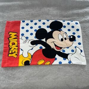 Vintage VTG 80s / 90s Mickey Mouse Walt Disney Company Cotton Pillow Case (0680)